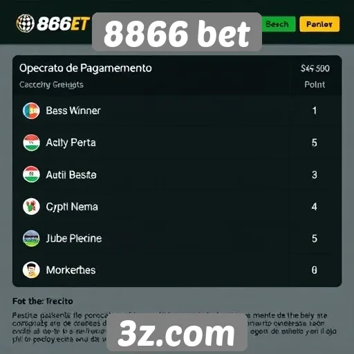Opções de pagamento disponíveis no 8866 bet